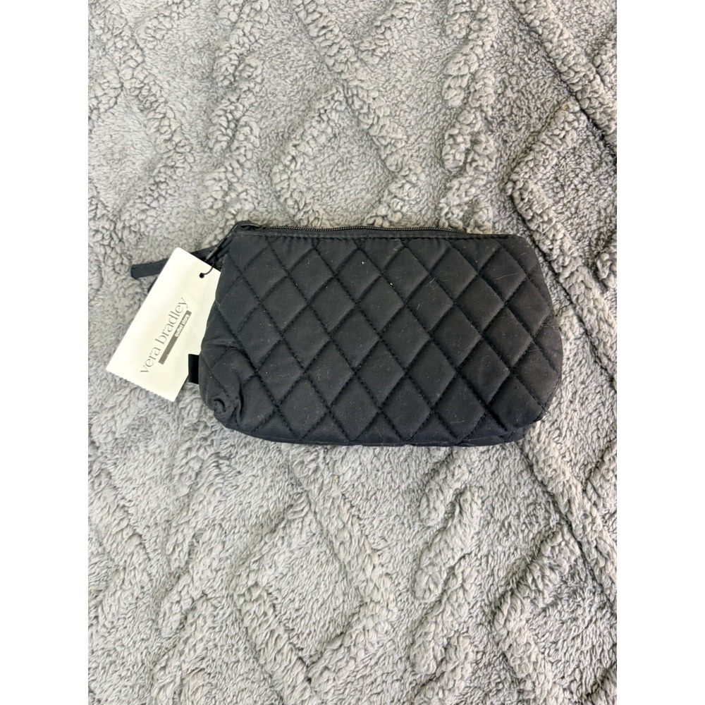 Vera Bradley Moonless Night Essential Zip Wristlet Ultralight Quilted Black NWT
